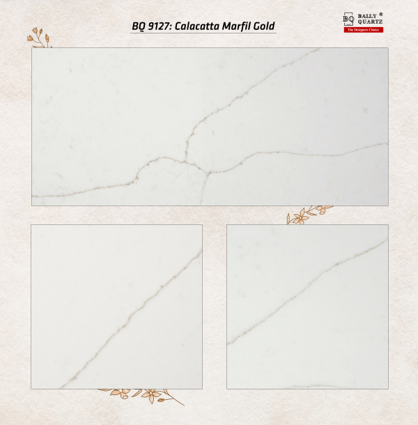 Bally Quartz BQ9127 Calacatta Marfil Gold